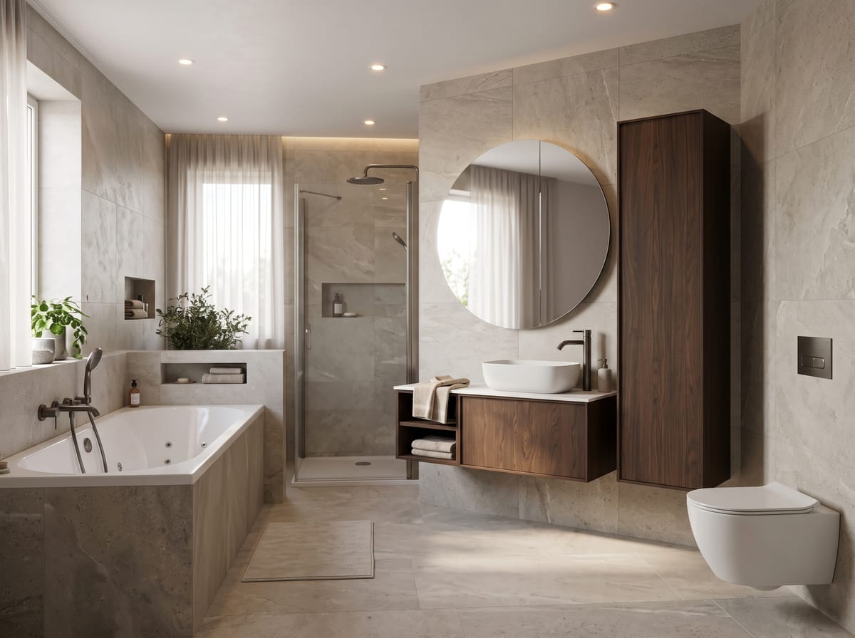 Oliva Banyo ceviz banyo dolabı – malzeme ve işçilik detayı